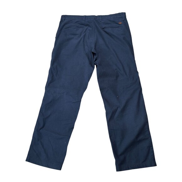 Dockers Mens Navy Cotton Straight Leg Pants W38 L32 - Picture 2 of 11